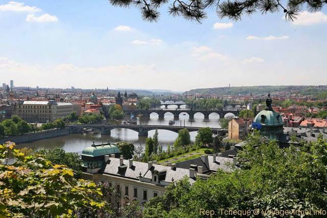 Point de vue depuis Letenske Sady - Prag, Tschechische Republik