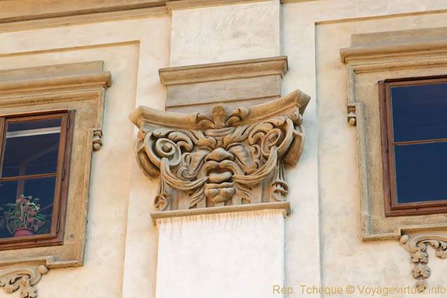 Décoration qui tire la langue, Prokopska, Malá Strana - Prag, Tschechische Republik