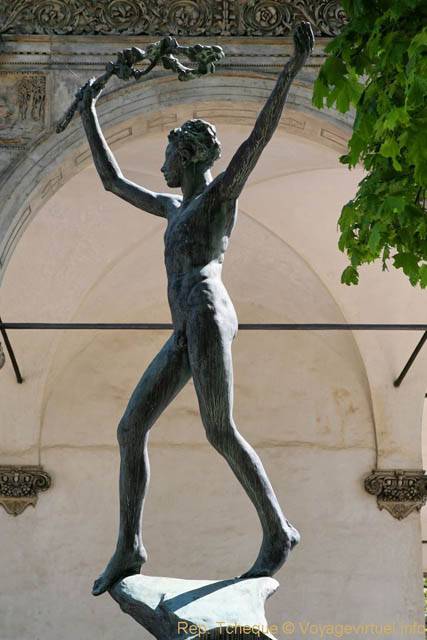 Statue en bronze, Palais d'été de la reine Anne (Letohrádek královny Anny), (Prazsky Hrad) - Prag, Tschechische Republik