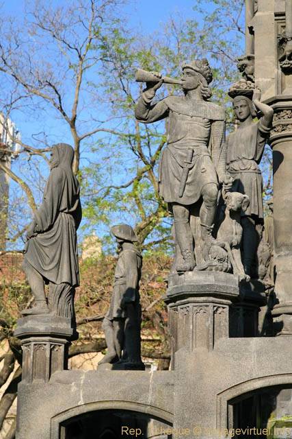 Monument de François Ier, gros plan, (Krannerova kašna), Smetanovo nábřeží - Prag, Tschechische Republik