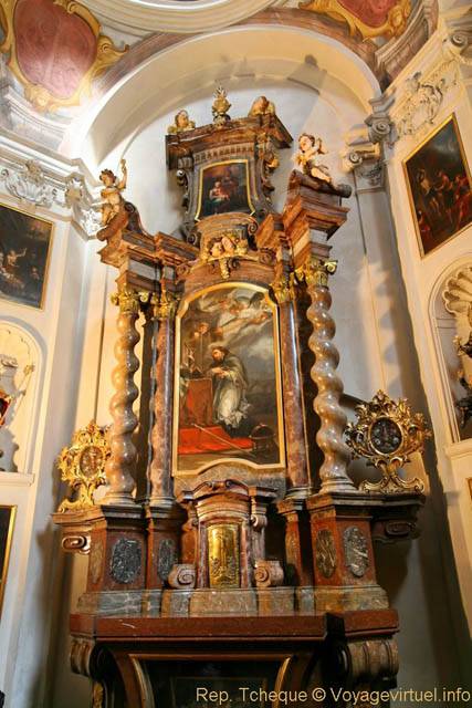 Autel en marbre, Chapelle Saint Vinceslas, basilique Saint-Georges, (Jiřský klášter) - Prag, Tschechische Republik