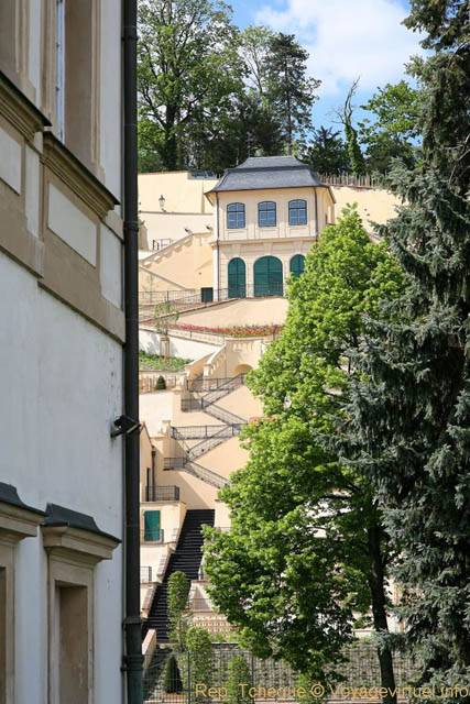 Valdstenjska, la maison du jardinier en haut des escaliers - Prag, Tschechische Republik