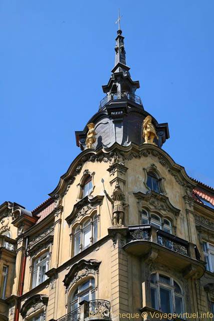 Vezenska U Tri Musketyru Josefov, angle de bâtiment - Prag, Tschechische Republik
