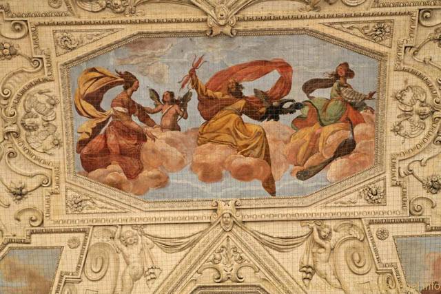Palais Wallenstein, Sala Terrena, gros plan sur une peinture de la voûte - Prag, Tschechische Republik
