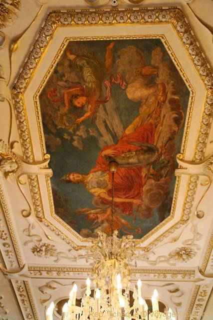 Plafond d'une salle de réception du Sénat, Palais Wallenstein - Prag, Tschechische Republik