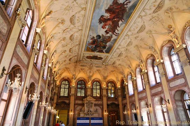 La grande salle de représentation, Palais Wallenstein, (Valdštejnský palác), Sénat, Letenska - Prag, Tschechische Republik