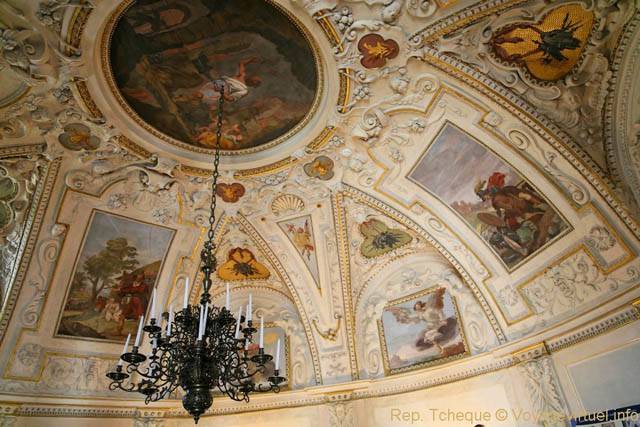 Décoration d'un dôme, Palais Wallenstein, Sénat, Letenska - Prag, Tschechische Republik