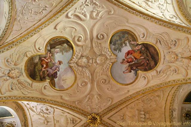 Palais Wallenstein, (Valdštejnský palác), détail du couloir mythologique - Prag, Tschechische Republik