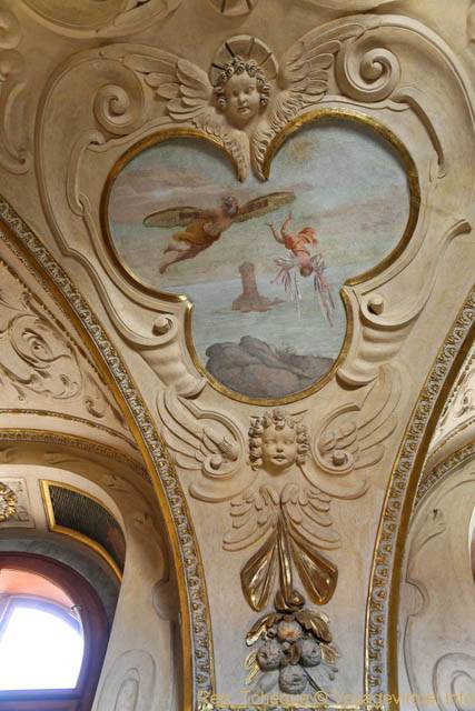 Icare et son fils, peinture du Palais Wallenstein, (Valdštejnský palác), Sénat - Prag, Tschechische Republik