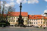Colonne de la Sainte Trinité ou de la Peste, Lesser Town Square, Hradcanske Nam, Prag, Tschechische Republik.