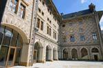 Hradcanske Nam, architecture du Schwarzenbersky Palace, Prag, Tschechische Republik.