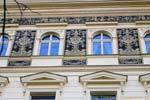 Janackovo Nabr, ornementation sur façade, Prag, Tschechische Republik.