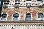 Peinture sur façade, Jindrisska Namesti, Prag, Tschechische Republik.