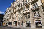 Façades du 8 Masarykovo Nabrezy, Prag, Tschechische Republik.