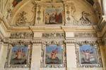 Peintures sur un mur de la Sala Terrena, Palais Wallenstein, Prag, Tschechische Republik.