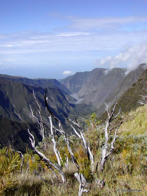 Ein Fehler in der Massif de la Fournaise - Insel Reunion