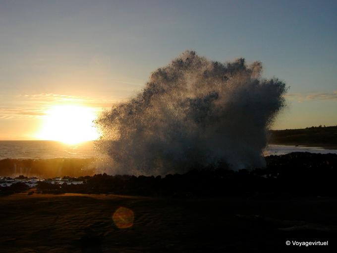 Der Blower Salt Point Sonnenuntergang - Insel Reunion