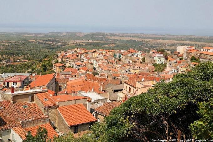 Cuglieri, Landschaft von der Basilika - Sardinien