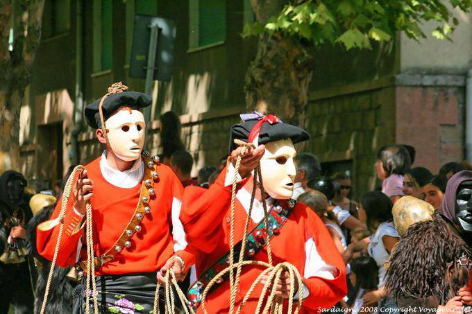 Nuoro, Festa del Redentore, Maschere Mamoiada, schnappt Einfalts - Sardinien