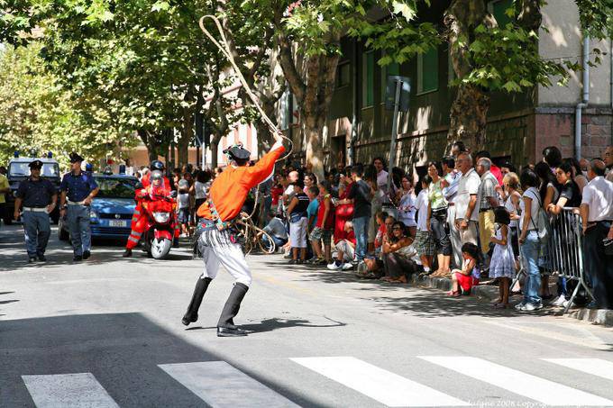 Nuoro, Festa del Redentore, Maschere Mamoiada Polizei Lasso - Sardinien