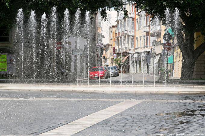 Oristano, Piazza Roma, Brunnen Vorhang - Sardinien