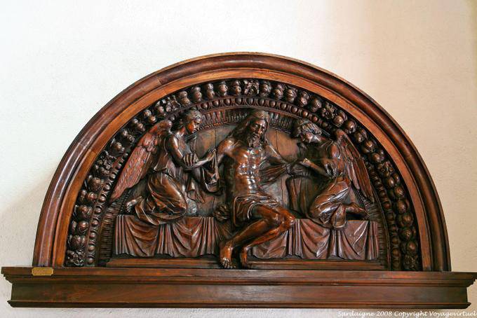 Auferstehung, niedrigen Holzrelief, Kathedrale San Pietro Tempio Pausania - Sardinien