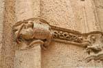 Alghero, Detail einer Skulptur an der Wand, Kathedrale Santa Maria, Sardinien.