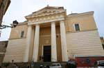 Alghero, Kathedrale Santa Maria, der neoklassizistischen Fassade, Sardinien.