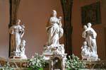 Alghero, Kirche San Francesco, Marmor Triptychon, Sardinien.