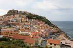 Castelsardo, Panoramablick aus dem Norden, Sardinien.