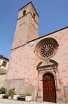 Gavoi, chiese San Gavino, der Glockenturm, Sardinien.