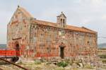 Ingurtosu, lustige Kirche, Sardinien.