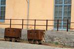 Ingurtosu, Naracauli, Bergbau bleibt, Schmalspurwagen, Sardinien.