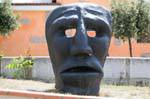 Mamoiada, Skulptur Maske, Sardinien.