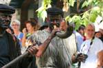 Nuoro, Festa del Redentore, sos Merdules Bezzos von Otzana Mann Horn, Sardinien.