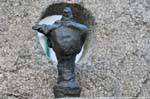 Bewegen der Dichter sagt, Nuoro, Sebastiano Satta Platz, Skulptur Constantino Nivola, Sardinien.