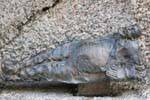 Beschichtete sardischen Dichter, Nuoro, Sebastiano Satta Platz, Skulptur Constantino Nivola, Sardinien.