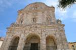 Barock Dekoration über dem Portikus Fassade Museo del Tesoro, die Kathedrale von San Nicola, Sassari, Sardinien.