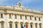 Sassari, Piazza Italia, Palazzo della Provincia, Fassade close-up, Sardinien.