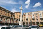 Sassari Statue auf der Piazza Monsignor Arcangelo Mazzotti, Sardinien.
