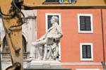 Sassari, die Statue von Battisti, Piazza Tola, Sardinien.