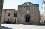 Außenfassade, Oratorio del Rosario, Piazza San Pietro, Tempio Pausania, Sardinien.