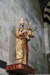 Thiesi, die Kirche von San Pietro di Sorres Statue der Jungfrau Maria Ave Mater, Sardinien.