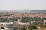 Thiesi, Panoramablick auf die Stadt, Sardinien.