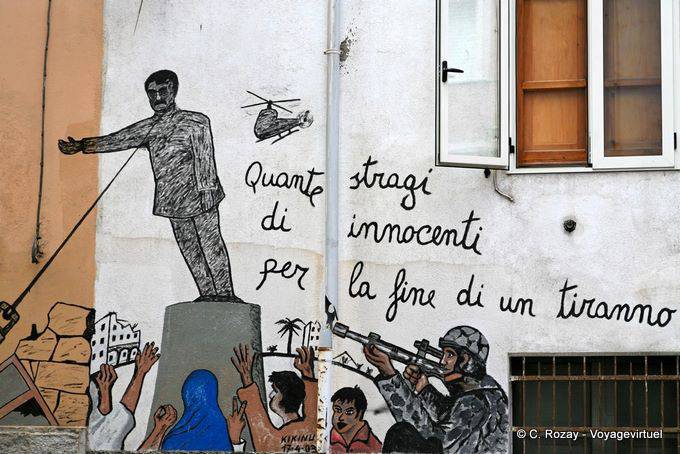 Orgosolo, das Ende eines Tyrannen, Wandmalerei - Sardinien