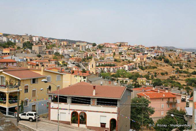 Orgosolo, Blick aus dem Zimmer mit Blick auf die Via Leopardi - Sardinien