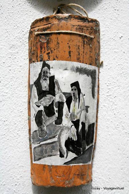 Orgosolo, eine bemalte Holzkrug - Sardinien