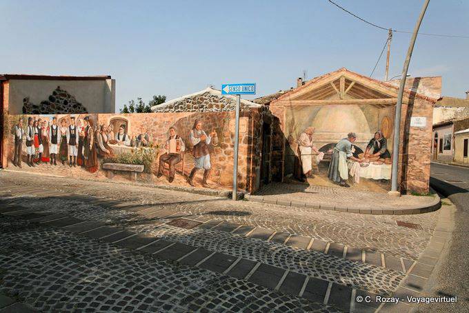 Tinnura, Wandbilder von Via del Pane - Sardinien