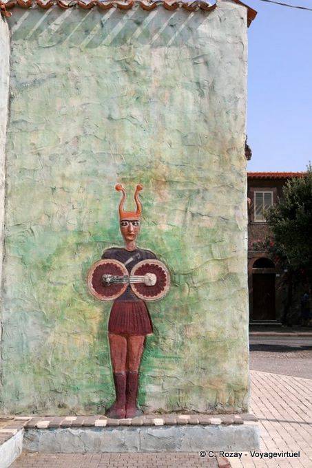 Tinnura, Piazza del Sole, foo foo stuff, Wandmalerei - Sardinien