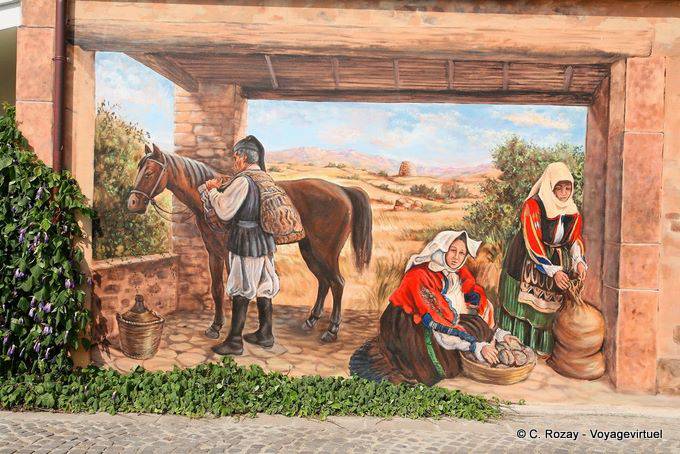 Tinnura, Trachten und die Nuraghen weg von, wand - Sardinien